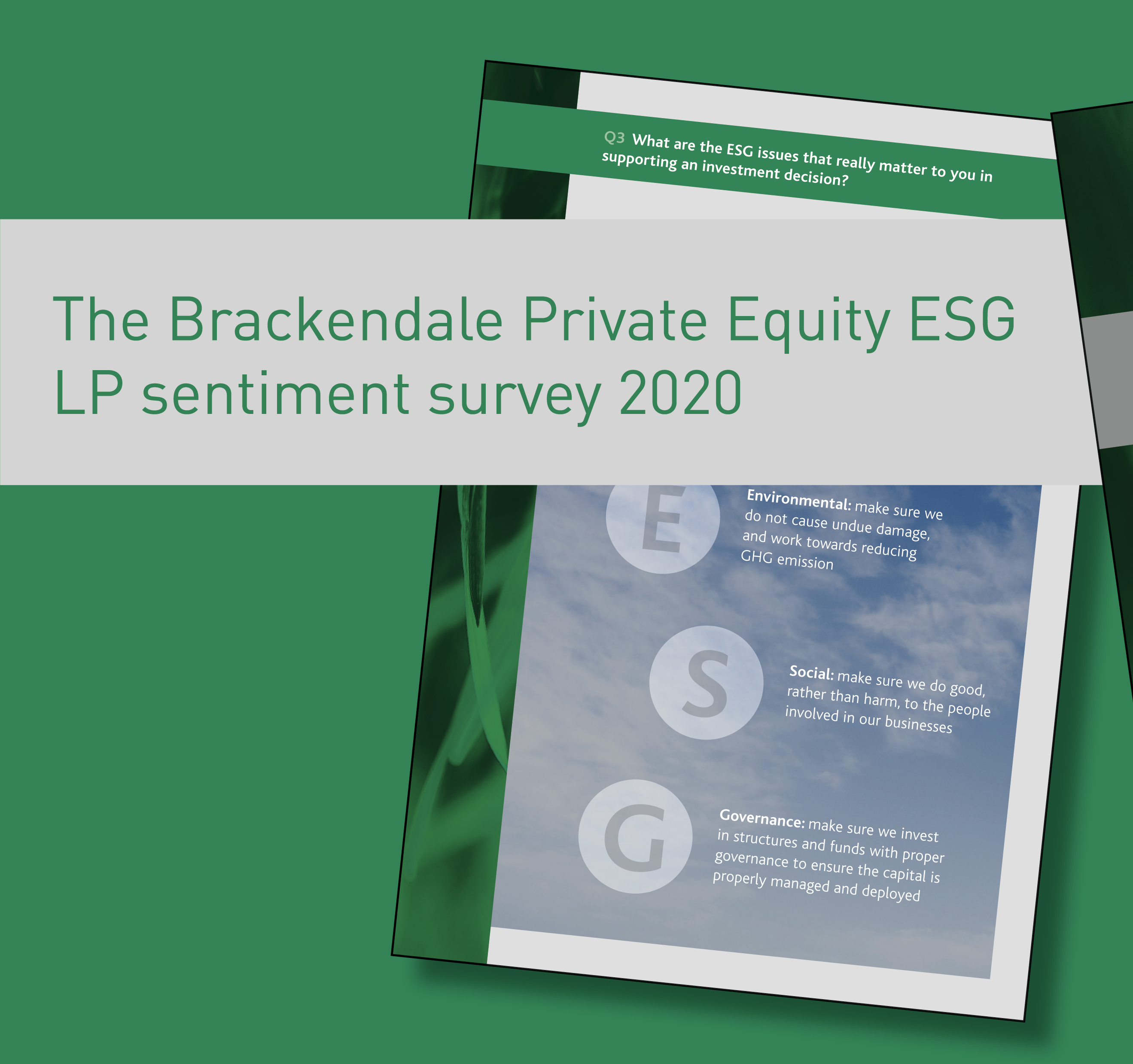 The Brackendale Private Equity ESG LP sentiment survey 2020